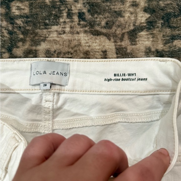Lola Jeans High-Rise Flare Jeans in White size 28 - Picture 5 of 8
